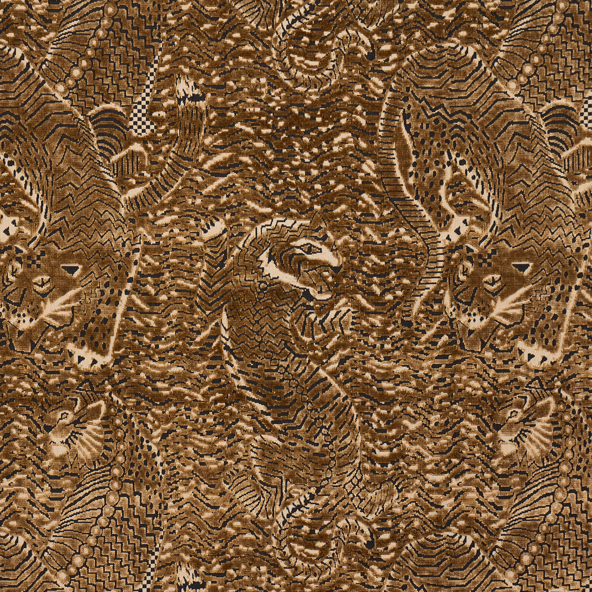 Brown snake-skin print faux leather texture with tan and black scales.