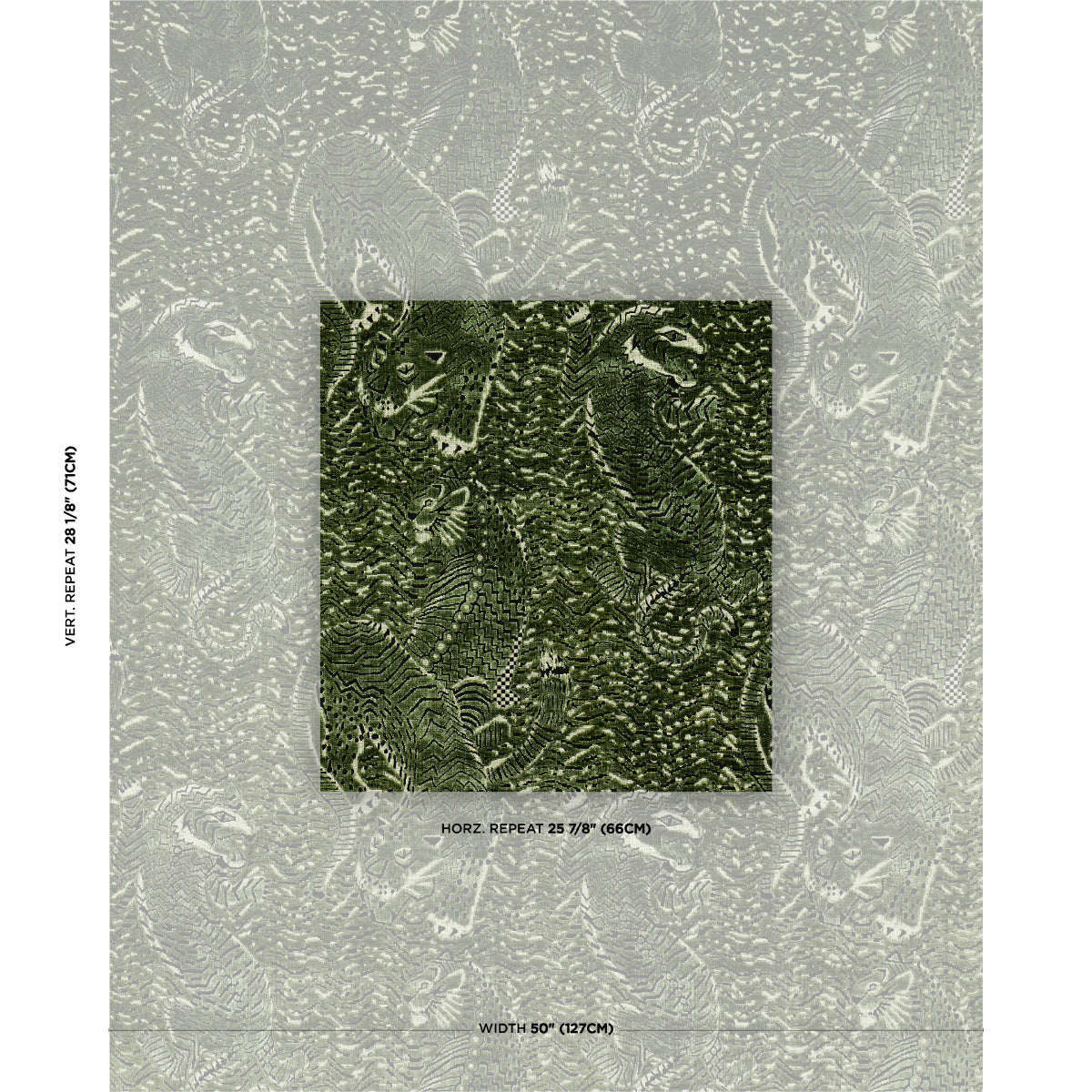 SCHUMACHER  CUT & PATTERNED VELVETS TIGRESS VELVET WOVEN WOVEN MALACHITE   - 84832