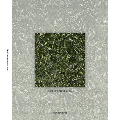 SCHUMACHER  CUT & PATTERNED VELVETS TIGRESS VELVET WOVEN WOVEN MALACHITE   - 84832