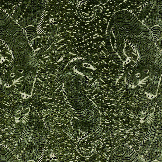 SCHUMACHER  CUT & PATTERNED VELVETS TIGRESS VELVET WOVEN WOVEN MALACHITE   - 84832