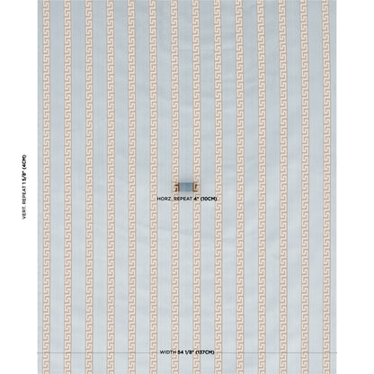 SCHUMACHER  BEAU MONDE DARIUS VELVET STRIPE WOVEN WOVEN AQUAMARINE   - 84851