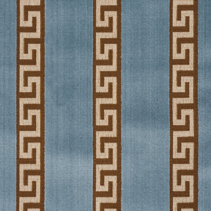 SCHUMACHER  BEAU MONDE DARIUS VELVET STRIPE WOVEN WOVEN AQUAMARINE   - 84851
