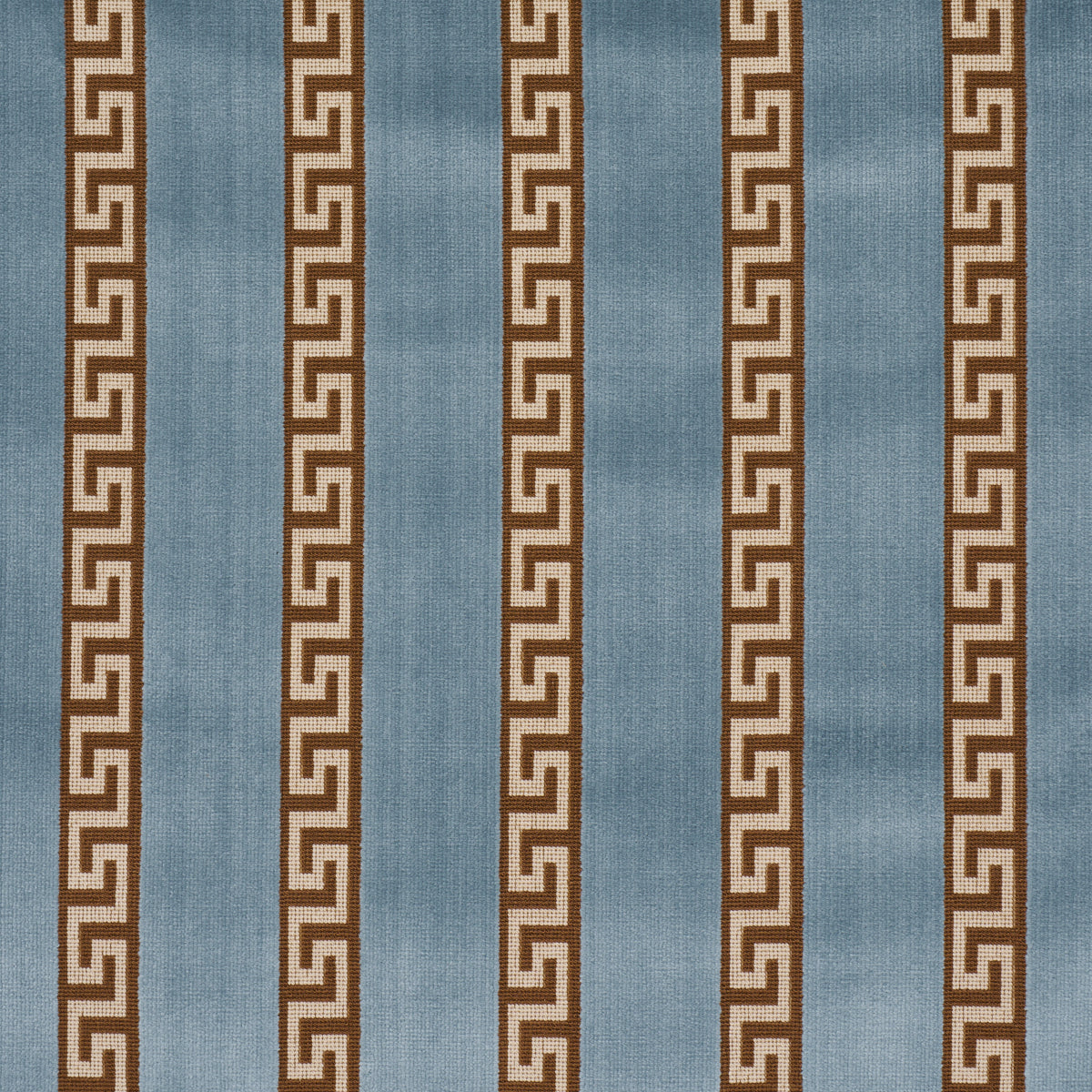 SCHUMACHER  BEAU MONDE DARIUS VELVET STRIPE WOVEN WOVEN AQUAMARINE   - 84851
