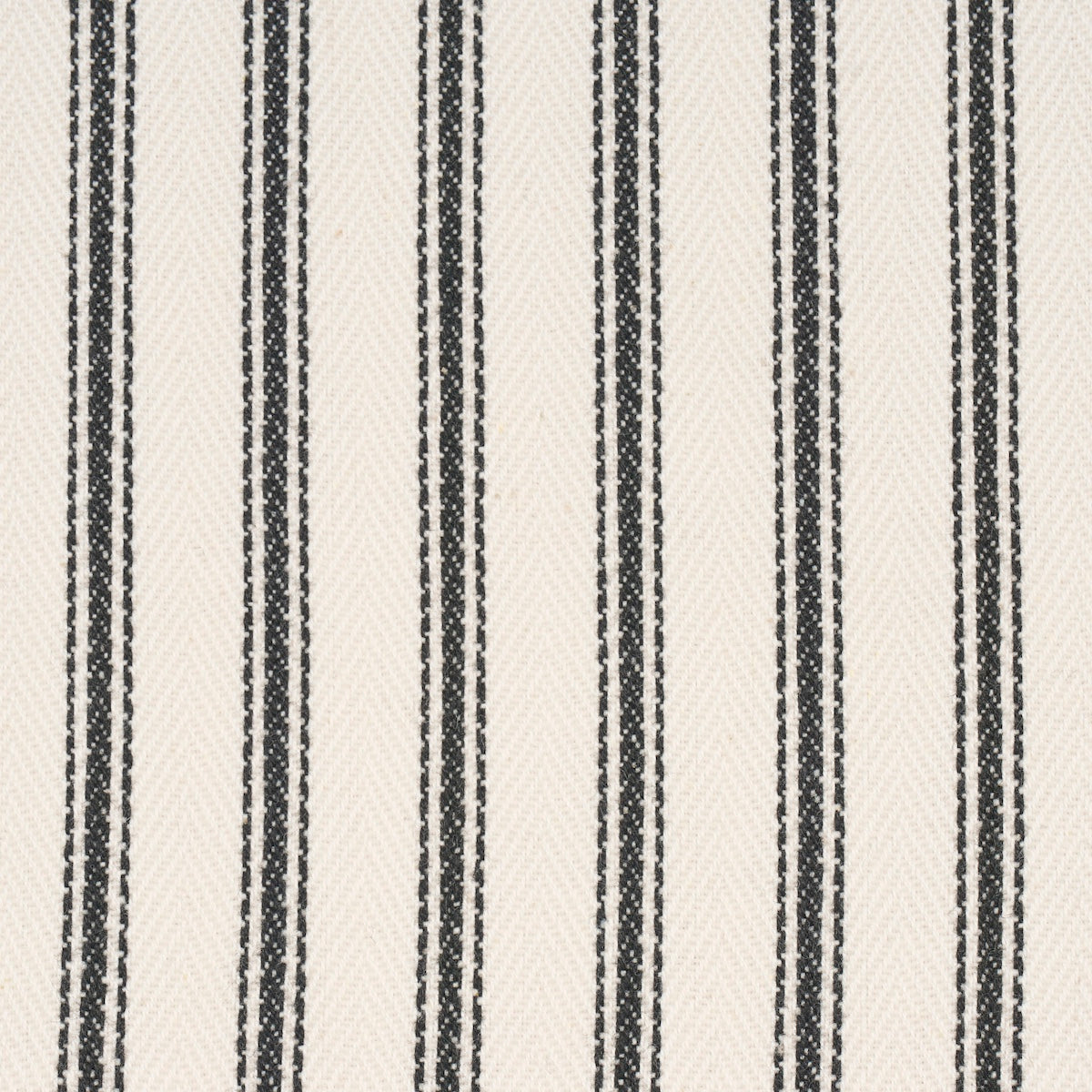 SCHUMACHER  PERENNIAL FAVORITES GRIFFIN TICKING STRIPE WOVEN WOVEN BLACK , WHITE   - 84860