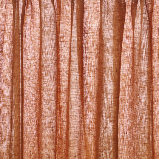 SCHUMACHER  PERFECT BASICS: LINEN AYA SHEER WOVEN WOVEN RUST   - 84929
