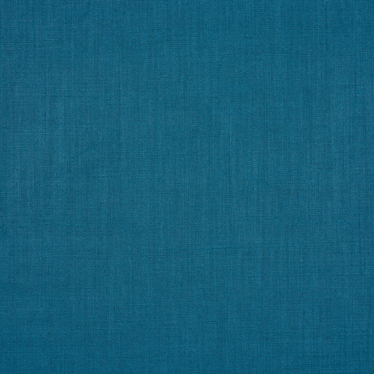 Teal blue linen-style woven fabric texture, close-up with visible fibers.