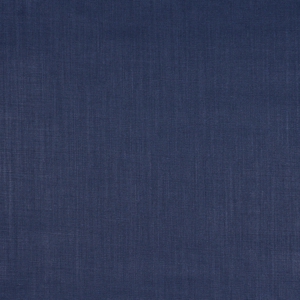 Navy blue linen-like fabric with subtle woven texture, versatile for apparel or upholstery.