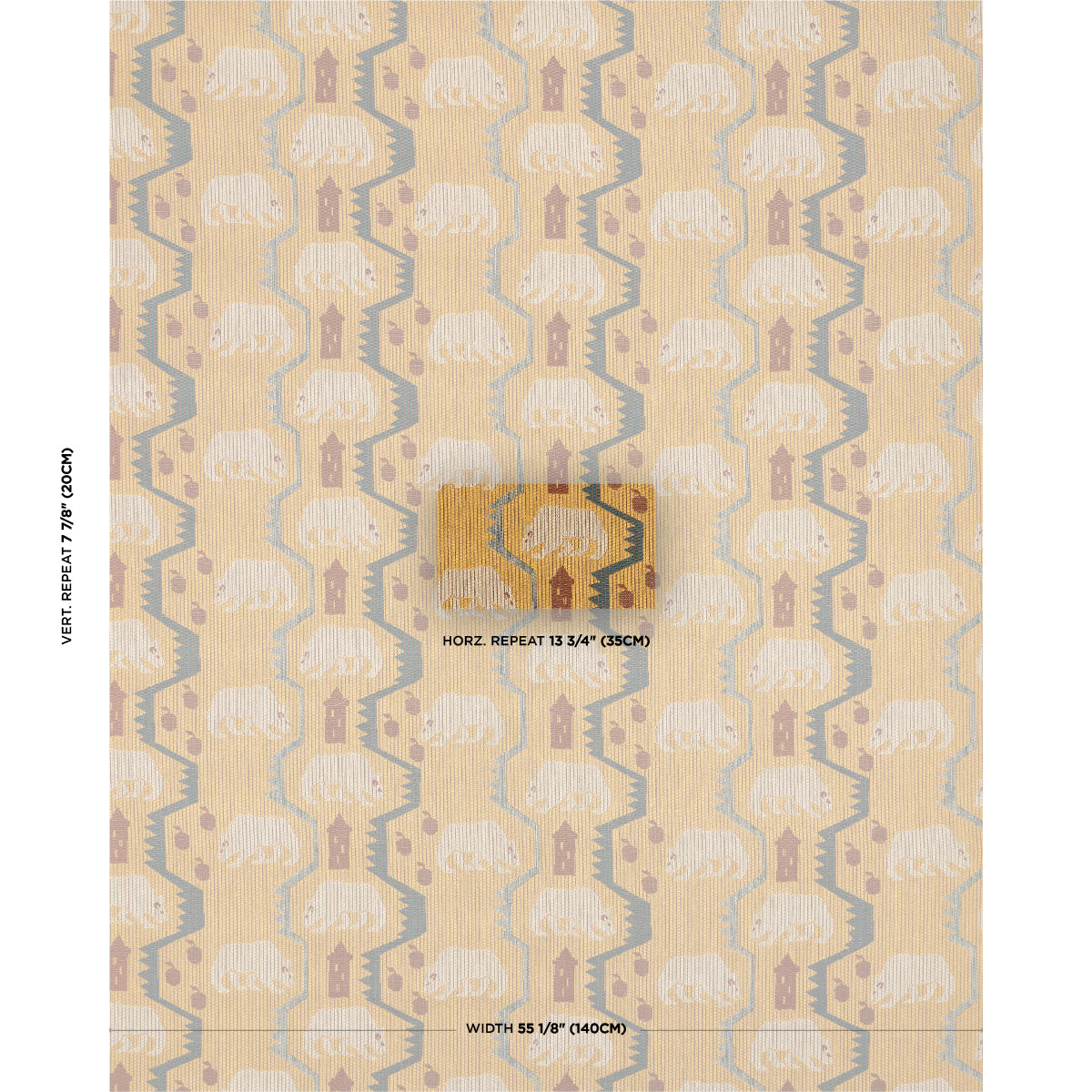 SCHUMACHER  LUXE LODGE BEAR BRIGADE WOVEN WOVEN OCHRE   - 84980