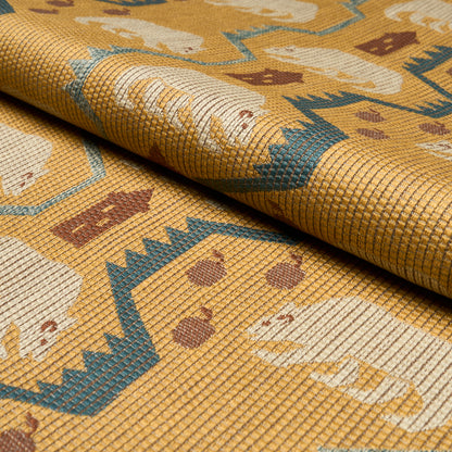 SCHUMACHER  LUXE LODGE BEAR BRIGADE WOVEN WOVEN OCHRE   - 84980