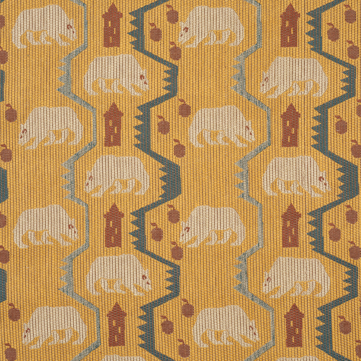 SCHUMACHER  LUXE LODGE BEAR BRIGADE WOVEN WOVEN OCHRE   - 84980