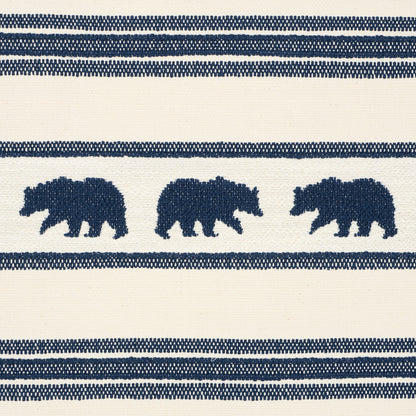 SCHUMACHER  LUXE LODGE KODA STRIPE WOVEN WOVEN INDIGO   - 84990