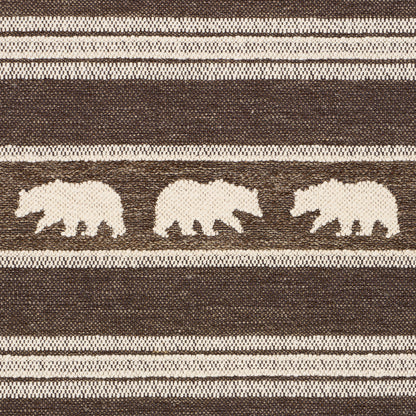 SCHUMACHER  LUXE LODGE KODA STRIPE WOVEN WOVEN COFFEE   - 84991