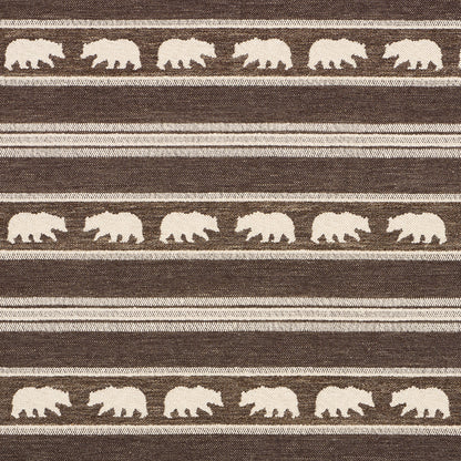 SCHUMACHER  LUXE LODGE KODA STRIPE WOVEN WOVEN COFFEE   - 84991
