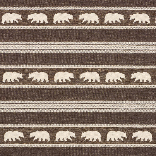 SCHUMACHER  LUXE LODGE KODA STRIPE WOVEN WOVEN COFFEE   - 84991