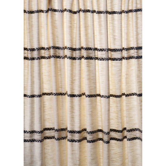SCHUMACHER  LUXE LODGE PLAINS STRIPE CASEMENT WOVEN WOVEN GRAPHITE   - 85051