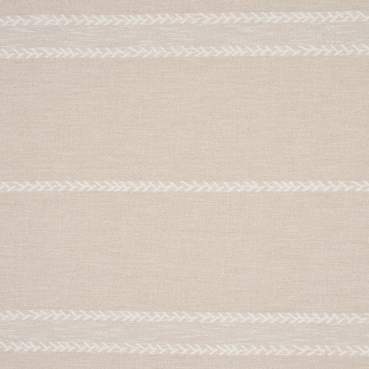 Beige linen fabric with white braided horizontal stripes and soft woven texture.