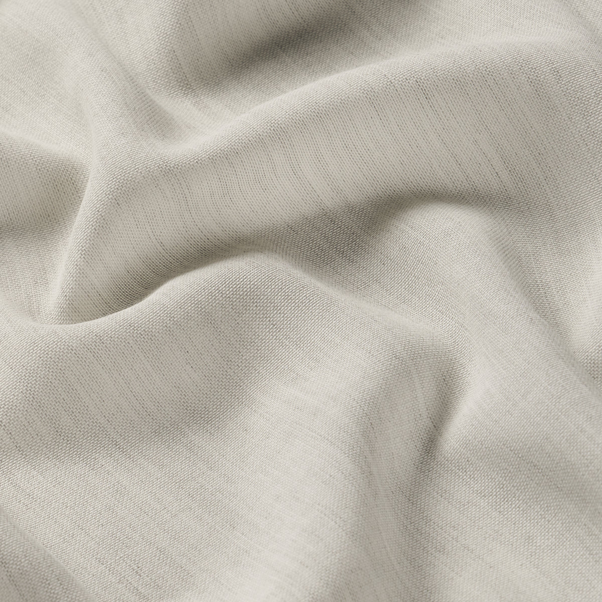 Cream textured fabric with soft drape & visible weave, ideal for home decor or upholstery swatches