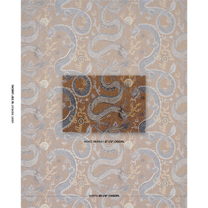 SCHUMACHER  STATEMENT WOVENS SERPENTINE DRAGON WOVEN WOVEN BROWN , BLUE   - 85091