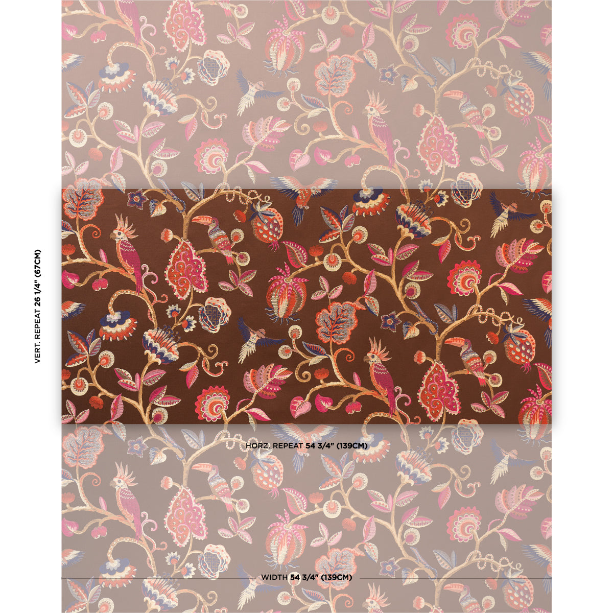 SCHUMACHER  STATEMENT WOVENS BIRDS OF PARADISE WOVEN WOVEN WOVEN CHESTNUT   - 85111