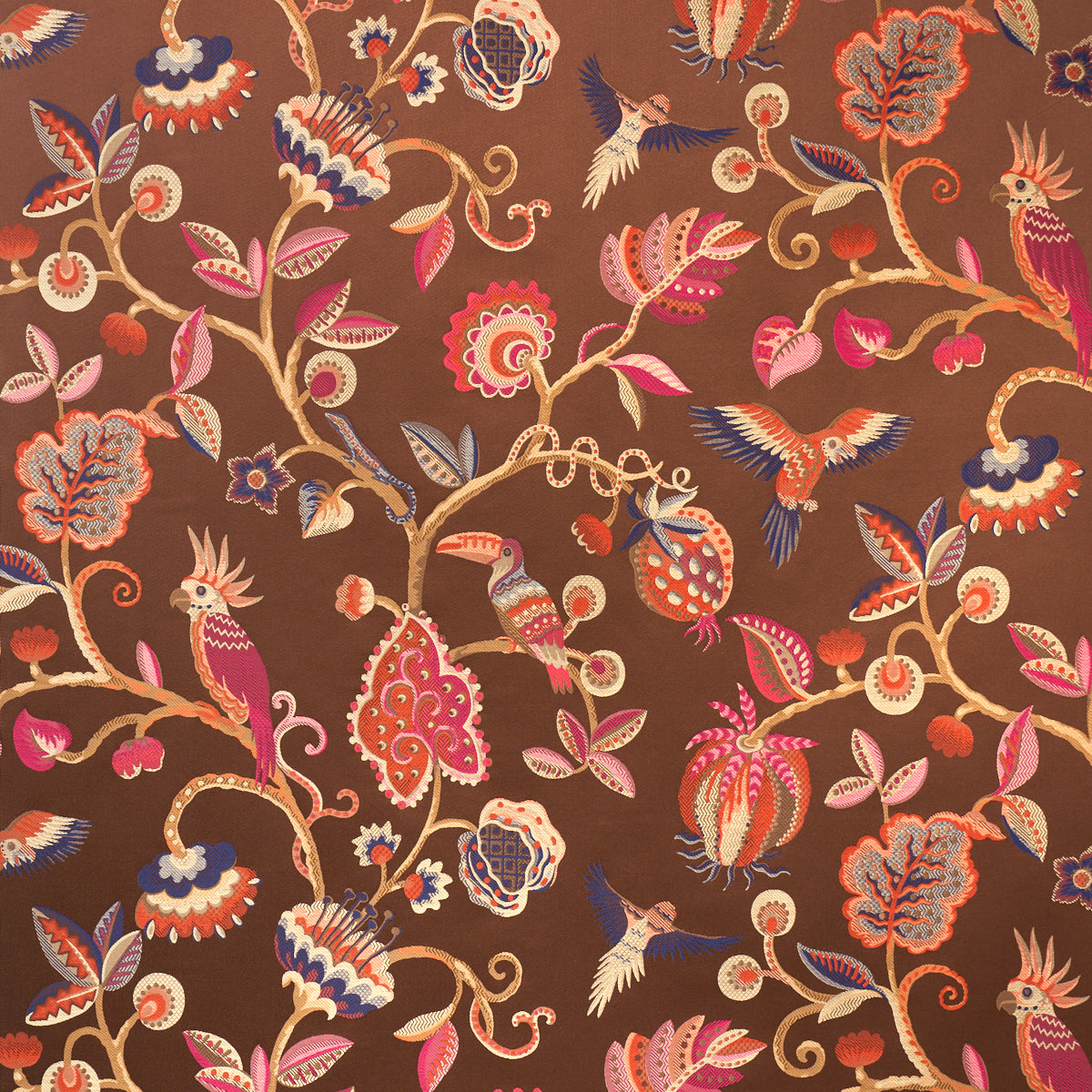 SCHUMACHER  STATEMENT WOVENS BIRDS OF PARADISE WOVEN WOVEN WOVEN CHESTNUT   - 85111