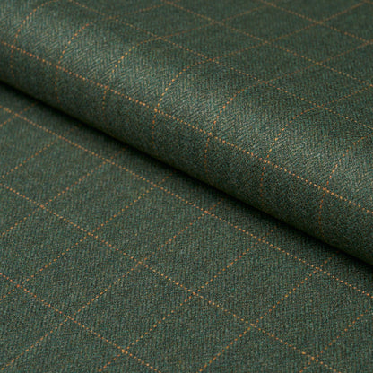 SCHUMACHER  PATTERSON FLYNN THOMPSON MERINO WINDOWPANE WOVEN WOVEN HUNTER GREEN   - 85290