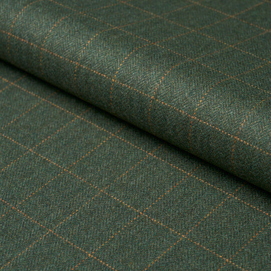SCHUMACHER  PATTERSON FLYNN THOMPSON MERINO WINDOWPANE WOVEN WOVEN HUNTER GREEN   - 85290