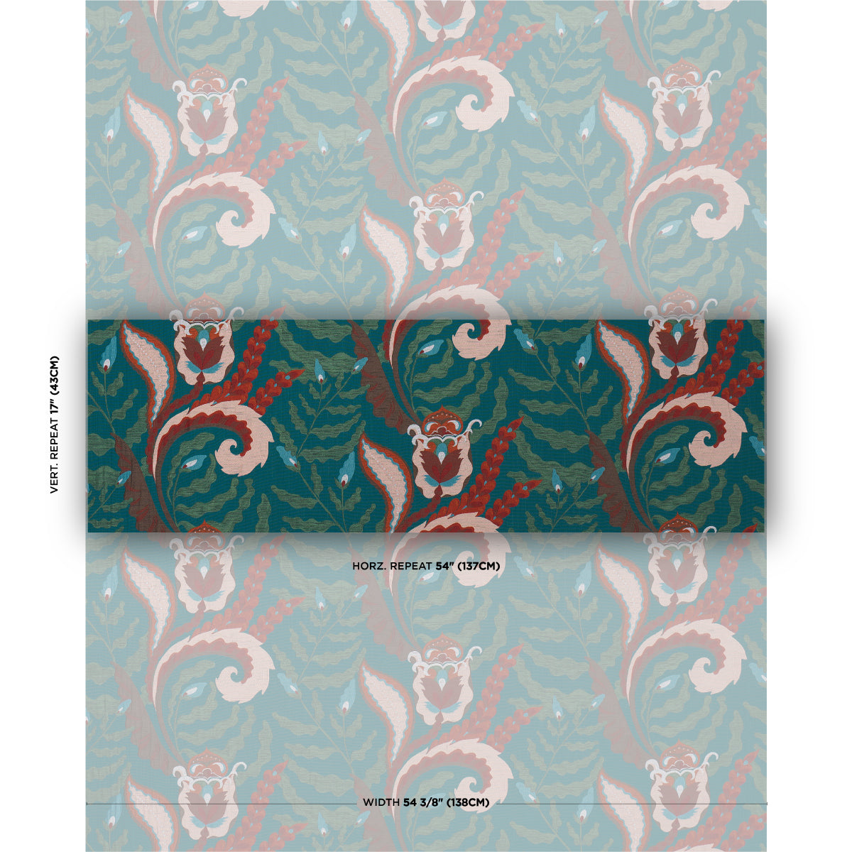 SCHUMACHER  LAURA GONZALEZ JAIPUR FANTAISIE WOVEN WOVEN TURQUOISE   - 85490