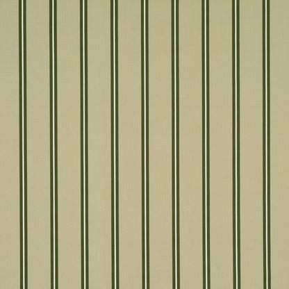 Beige wallpaper with bold vertical olive-green stripes, classic striped wall decor pattern.