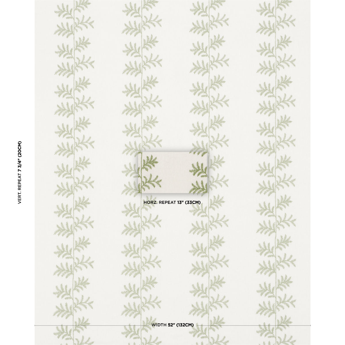 SCHUMACHER  NEW TRADITIONAL ELOISE EMBROIDERY WOVEN WOVEN SAGE   - 85630