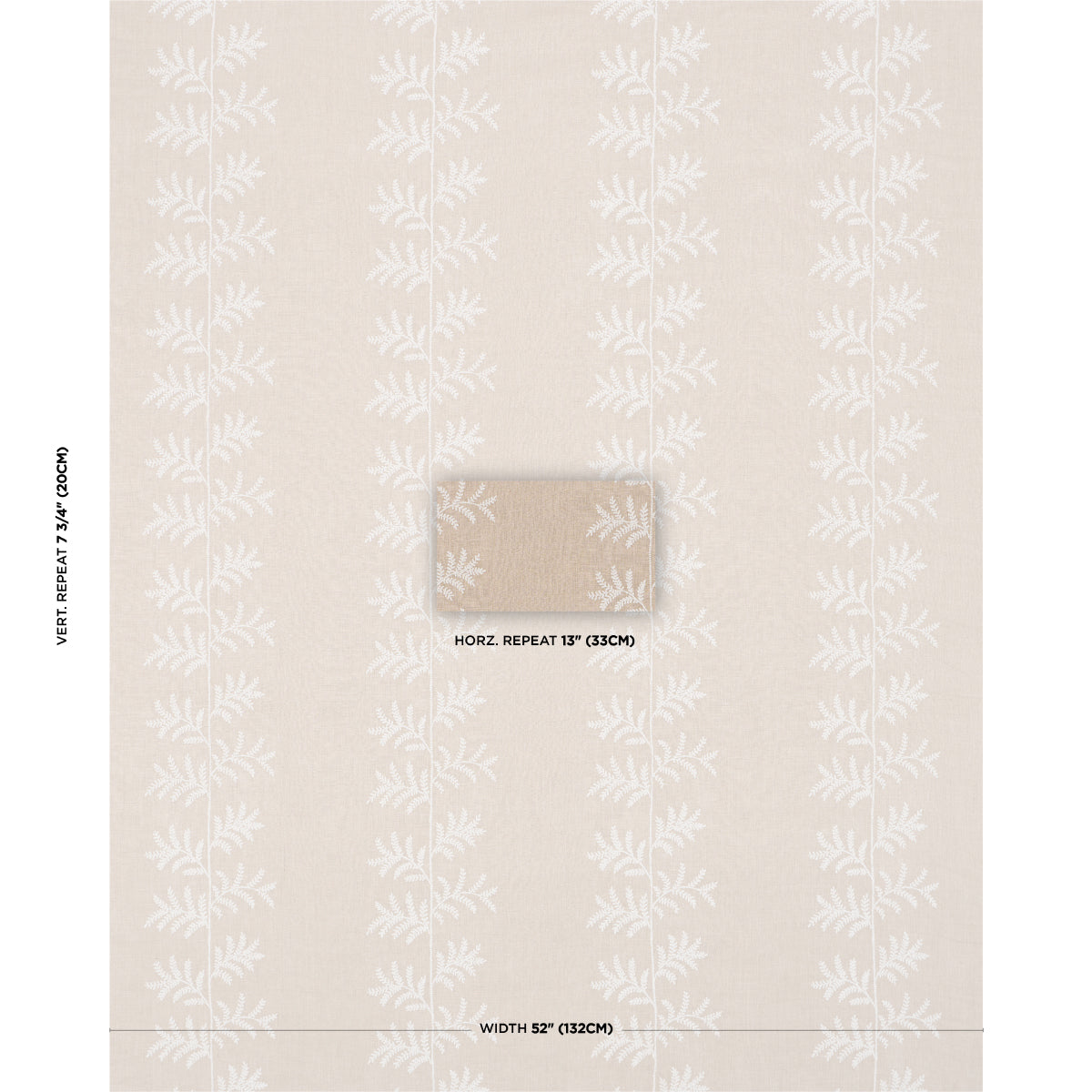 SCHUMACHER  NEW TRADITIONAL ELOISE EMBROIDERY WOVEN WOVEN NATURAL   - 85631