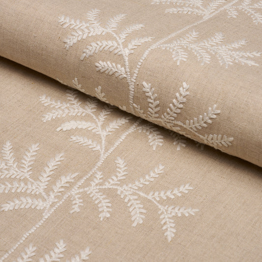 SCHUMACHER  NEW TRADITIONAL ELOISE EMBROIDERY WOVEN WOVEN NATURAL   - 85631