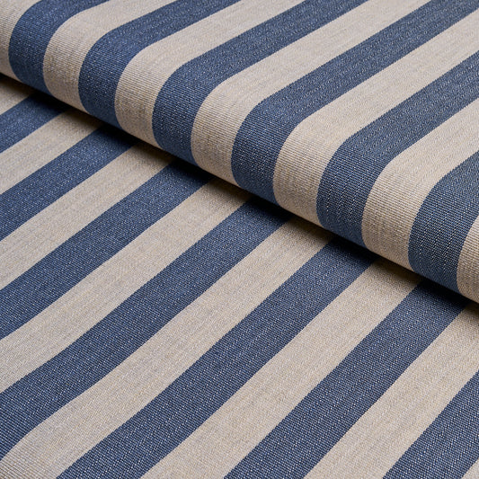 SCHUMACHER  INDOOR/OUTDOOR STRIPES HANSON INDOOR/OUTDOOR STRIPE WOVEN WOVEN NAVY   - 85803