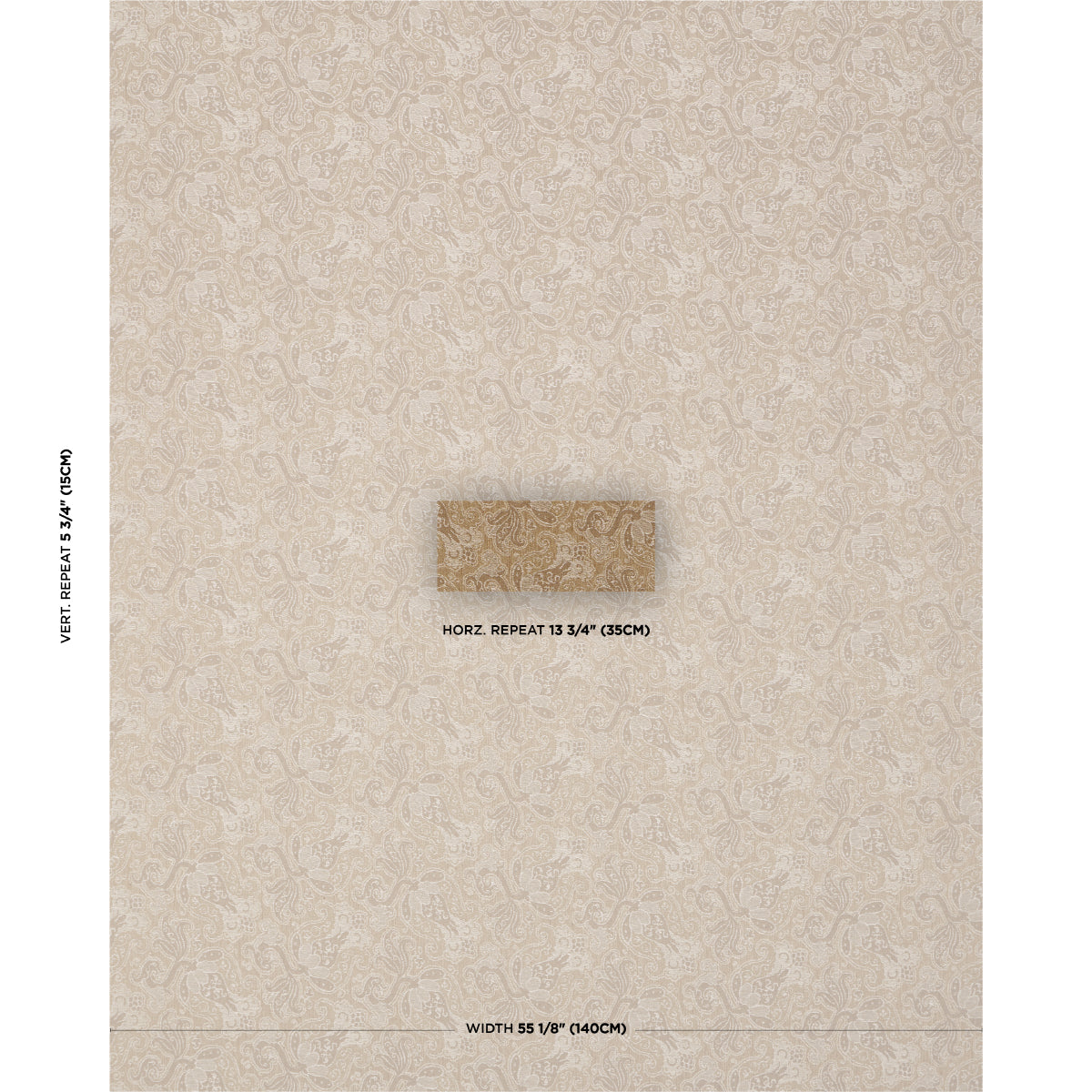 SCHUMACHER  WILLIAMSBURG TULIPANO WOVEN WOVEN CARAMEL   - 85830