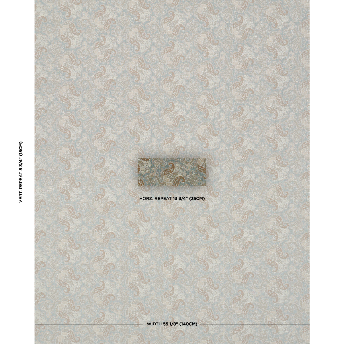 SCHUMACHER  WILLIAMSBURG TULIPANO WOVEN WOVEN FOUNTAIN   - 85831