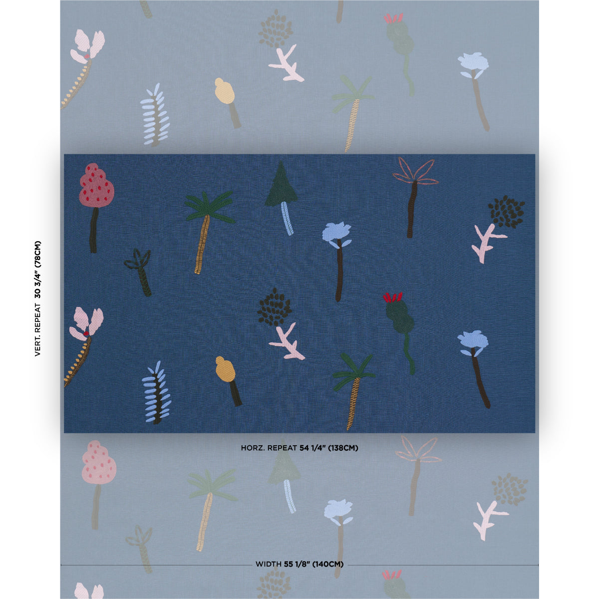 SCHUMACHER  CAROLINE Z HURLEY TROPICAL TREES   Blue   - 85852