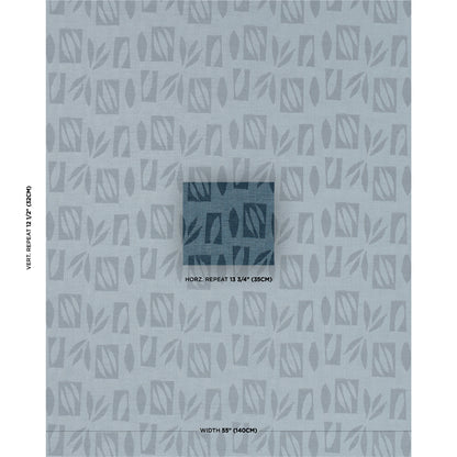 SCHUMACHER  CAROLINE Z HURLEY BANANA LEAF CUT OUT   Blue   - 85880