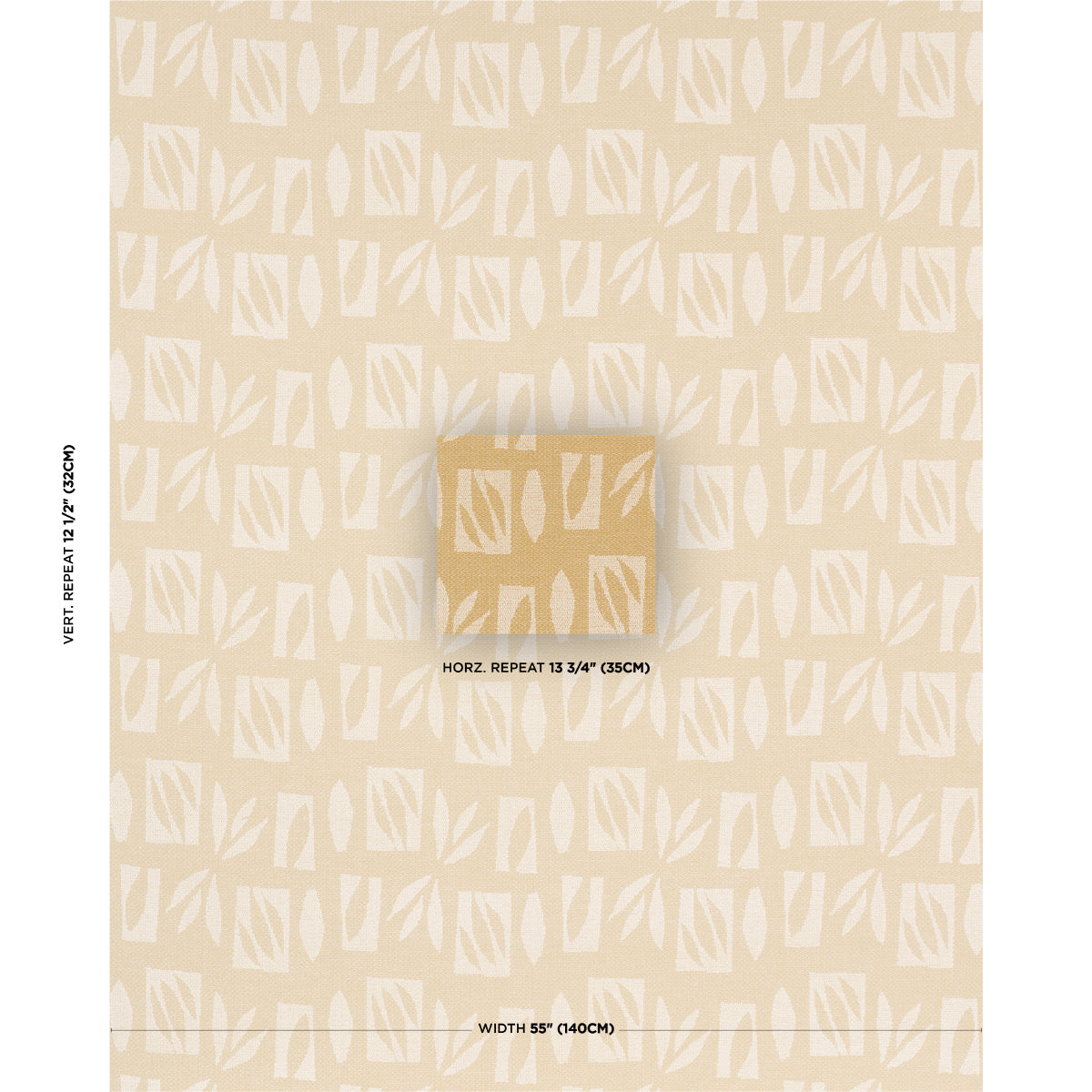 SCHUMACHER  CAROLINE Z HURLEY BANANA LEAF CUT OUT   Cream   - 85881