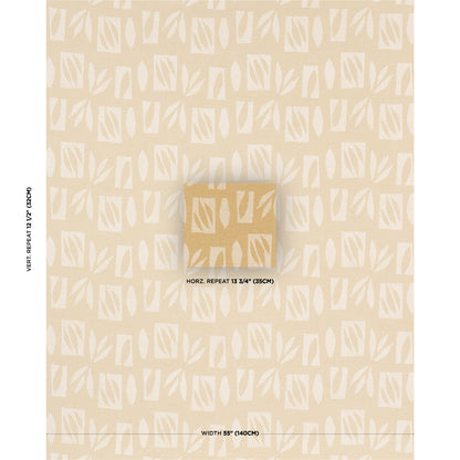 SCHUMACHER  CAROLINE Z HURLEY BANANA LEAF CUT OUT   Cream   - 85881