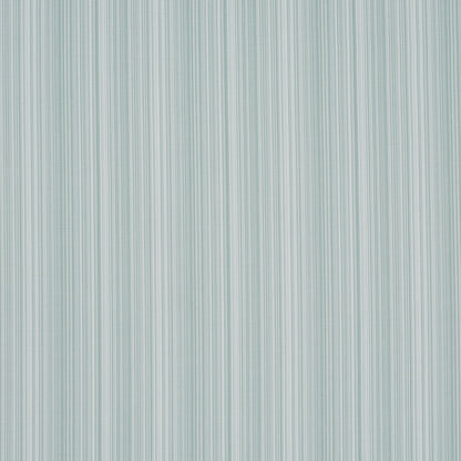 Mint blue striped fabric texture with thin vertical lines; woven material for upholstery or curtains.