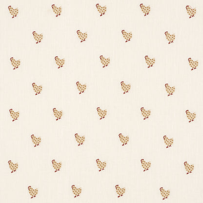 SCHUMACHER  PRAIRIE BETSY'S CHICKEN EMBROIDERY WOVEN WOVEN IVORY   - 85951