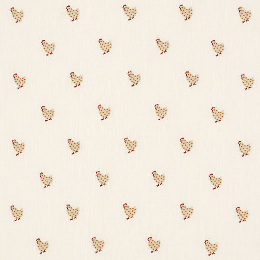 SCHUMACHER  PRAIRIE BETSY'S CHICKEN EMBROIDERY WOVEN WOVEN IVORY   - 85951