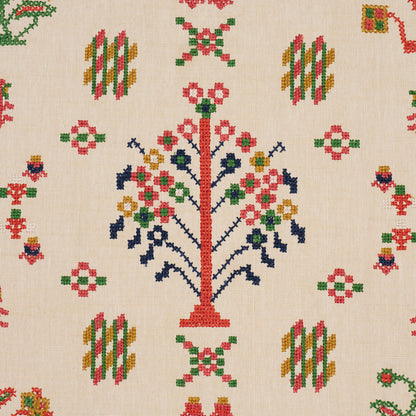 SCHUMACHER  PRAIRIE FAIRVIEW CROSS STITCH EMBROIDERY WOVEN WOVEN MULTI   - 85980