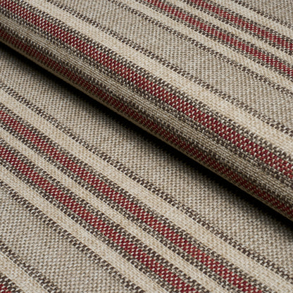 SCHUMACHER  PERENNIAL FAVORITES EVEN KEEL OUTDOOR STRIPE   Rust   - 86031