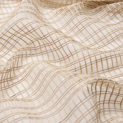 SCHUMACHER  PATTERSON FLYNN PAYTON LINEN SHEER GRID   Natural   - 86051