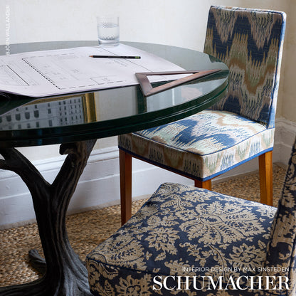 SCHUMACHER  ACQUERELLO ELIO FLAMESTITCH   Indigo   - 86131