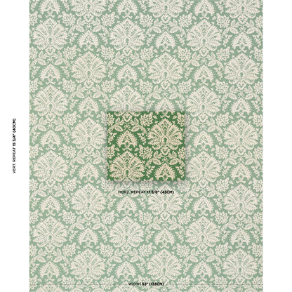 SCHUMACHER  ACQUERELLO GIANNA EMBROIDERY   Emerald   - 86160