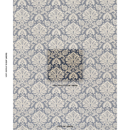 SCHUMACHER  ACQUERELLO GIANNA EMBROIDERY   Indigo   - 86161