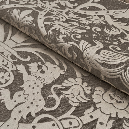 SCHUMACHER  A COUNTRY LIFE DOUGAL DAMASK   Smoke   - 86590