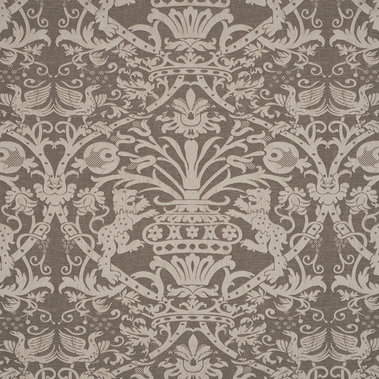 SCHUMACHER  A COUNTRY LIFE DOUGAL DAMASK   Smoke   - 86590