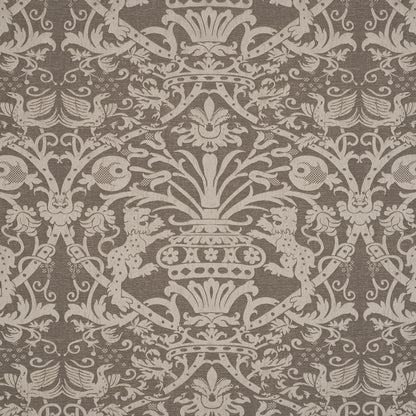 SCHUMACHER  A COUNTRY LIFE DOUGAL DAMASK   Smoke   - 86590